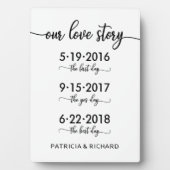 Ons liefdesverhaal Speciale datums Tijdstip Woensd Fotoplaat (voorkant)