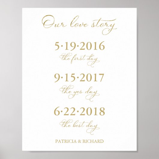 Ons liefdesverhaal Speciale datums Tijdstip Woensd Poster (Voorkant)