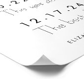 Ons liefdesverhaal Speciale datums Tijdstip Woensd Poster (Hoek)