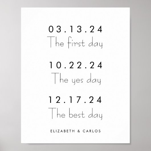 Ons liefdesverhaal Speciale datums Tijdstip Woensd Poster (Voorkant)