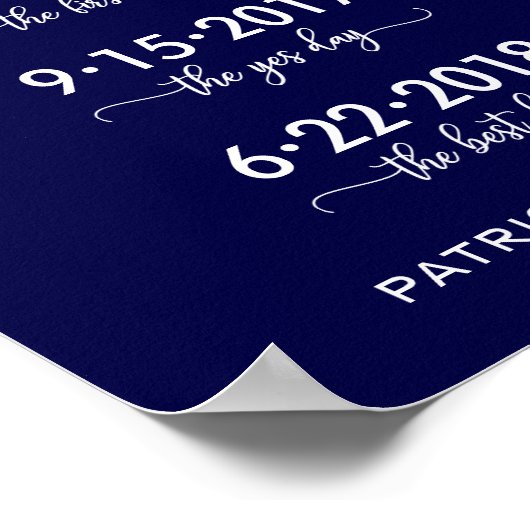 Ons liefdesverhaal Speciale datums Tijdstip Woensd Poster (Hoek)