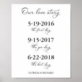 Ons liefdesverhaal Speciale datums Tijdstip Woensd Poster (Voorkant)