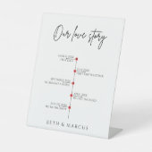 Ons liefdesverhaal Speciale datums Tijdstip Woensd Reclamebord Met Voetstuk (Voorkant)