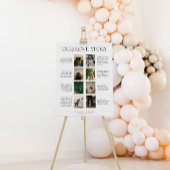 Ons liefdesverhaal trouwteken sjabloon met foto's poster