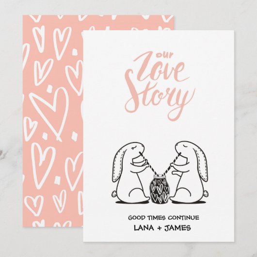 Ons liefdesverhaal | VALENTIJNSE KAART (Voorkant / Achterkant)