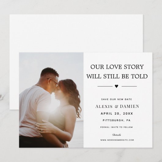 Ons liefdesverhaal zal nog steeds worden verteld V Kaart (Voorkant / Achterkant)