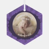 Ons Little Gerber Baby Photo Ornament - Grape (Achterkant)