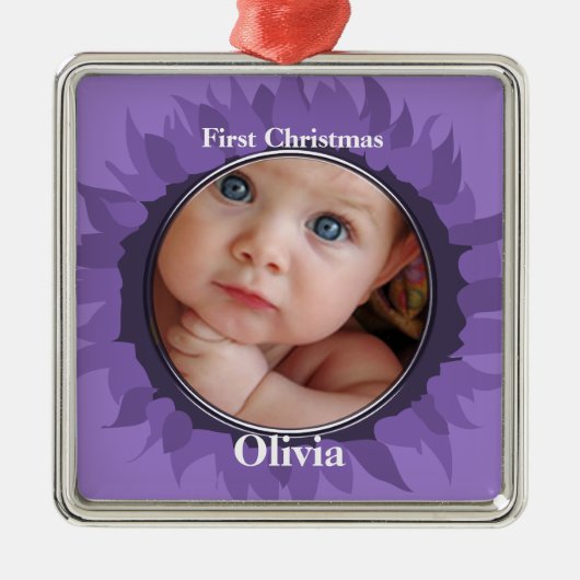 Ons Little Gerber Baby Photo Ornament - Grape (Voorkant)