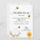 Ons Little Honey Bee thema Baby shower Kaart (Voorkant)