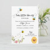 Ons Little Honey Bee thema Baby shower Kaart (Staand voorkant)