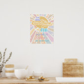 Ons Little Sunshine 1st Birthday Welcome Poster (Keuken)