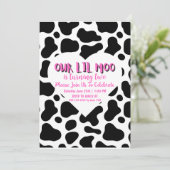 Ons meisje met de Lil Moo draait twee sterrenkaart Kaart (Staand voorkant)