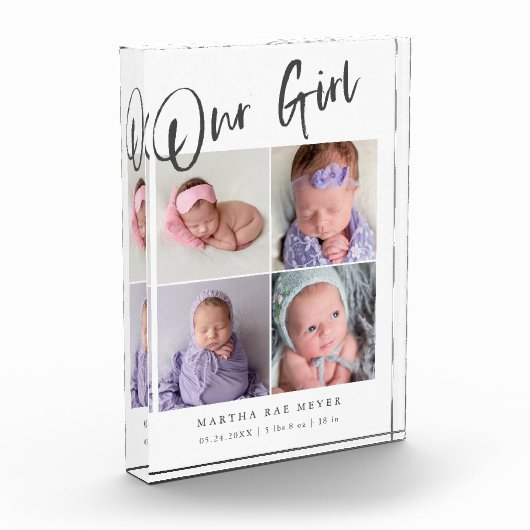 Ons meisje Modern Baby Fotoblokken (Links)