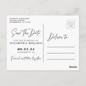 Ons moderne avontuur begint Foto Save the Date Briefkaart (Achterkant)