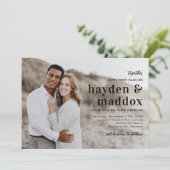 Ons Moment Eenvoudige Elegante Uitnodiging van het (Staand voorkant)