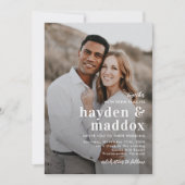 Ons Moment Eenvoudige Elegante Uitnodiging van het (Voorkant)