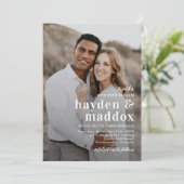 Ons Moment Eenvoudige Elegante Uitnodiging van het (Staand voorkant)