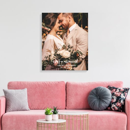 Ons moment | Rustige Passen getrouwd Aangepaste br Canvas Afdruk (Insitu (Woonkamer))