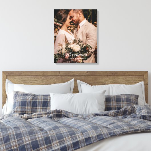 Ons moment | Rustige Passen getrouwd Aangepaste br Canvas Afdruk (Insitu (Slaapkamer))