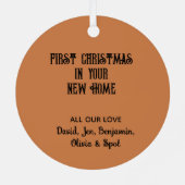 Ons nieuwe Adobe-jaar Persoonlijke naamgeving Metalen Ornament (Achterkant)