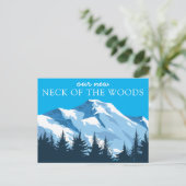 Ons nieuwe adres | Bergen en Bossen Briefkaart (Staand voorkant)