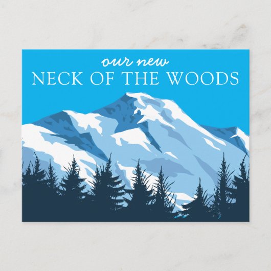 Ons nieuwe adres | Bergen en Bossen Briefkaart (Voorkant)