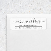 Ons nieuwe adres Bewegende Aankondiging van de Ter Etiket