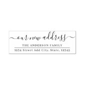 Ons nieuwe adres Bewegende Aankondiging van de Ter Zelfinktende Stempel (Design)