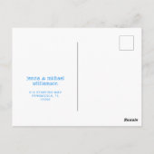 Ons nieuwe adres | Blauw afdrukken Briefkaart (Achterkant)