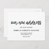 Ons nieuwe adres Eenvoudige bewegende mededeling Briefkaart (Voorkant / Achterkant)