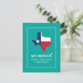 Ons nieuwe adres in Texas Briefkaart (Staand voorkant)