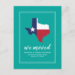 Ons nieuwe adres in Texas Briefkaart