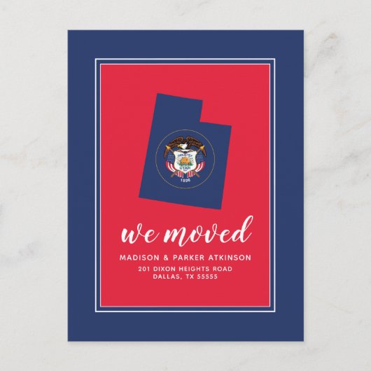 Ons nieuwe adres in Utah Briefkaart (Voorkant)