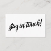 "Ons nieuwe adres" Minimale typografische insteekk Informatiekaartje (Achterkant)