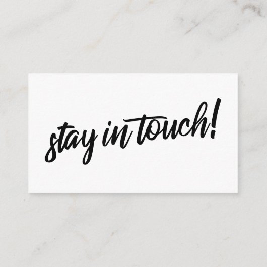 "Ons nieuwe adres" Minimale typografische insteekk Informatiekaartje (Achterkant)