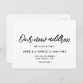 Ons nieuwe adres Modern bewegende mededeling Briefkaart (Voorkant / Achterkant)