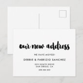Ons nieuwe adres Modern doopvontbewegende mededeli Briefkaart (Voorkant / Achterkant)