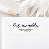 Ons nieuwe adres Modern verhuisadres Etiket (Insitu)