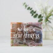 Ons nieuwe adres | Moderne aankondiging van fotobe (Staand voorkant)
