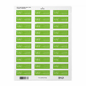 ons nieuwe adres , monogrammen groen etiket (Full Sheet)