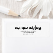 Ons nieuwe adres verhuisadres etiket (Insitu)