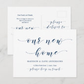 Ons nieuwe adres, Verplaatsende Aankondiging Briefkaart (Voorkant / Achterkant)