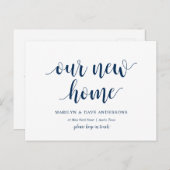 Ons nieuwe adres, Verplaatsende Aankondiging Briefkaart (Voorkant / Achterkant)