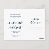 Ons nieuwe adres, Verplaatsende Aankondiging Briefkaart (Achterkant)