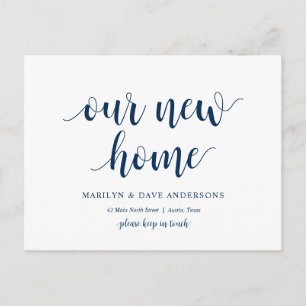 Ons nieuwe adres, Verplaatsende Aankondiging Briefkaart