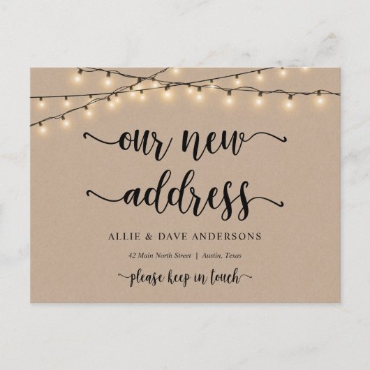 Ons nieuwe adres, Verplaatsende Aankondiging, Kraf Briefkaart (Voorkant)