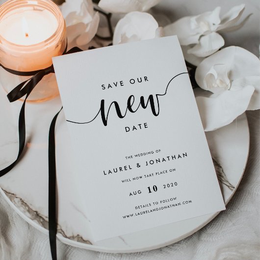 Ons Nieuwe Datum Bewaren Huwelijk Uitgesteld Save The Date