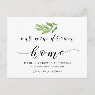 Ons nieuwe droomhuis, Greenery, Moving Announge Briefkaart