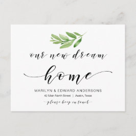 Ons nieuwe droomhuis, Greenery, Moving Announge Briefkaart