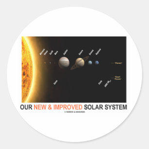 Ons nieuwe en verbeterde zonnestelsel (Galactische Ronde Sticker